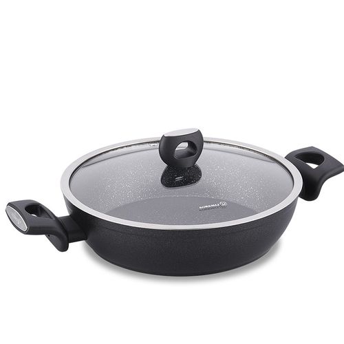 Faitout Shallow Pan - Avec Couvercle 24CM - NORA - A2943 - Granite Noir