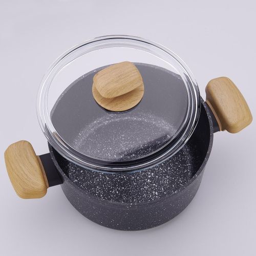 Korkmaz Faitout Granite Antiadhésif Montana 20CM x10,5 - A1241
